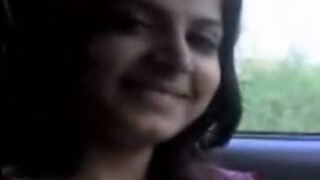 Telugu sexy girl showing boobs car